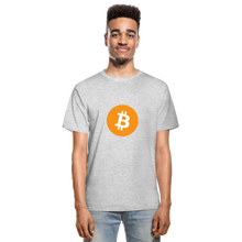 Load image into Gallery viewer, Bitcoin Tagless T-Shirt - heather gray