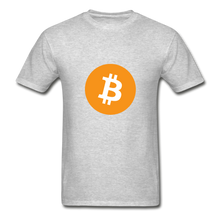 Load image into Gallery viewer, Bitcoin Tagless T-Shirt - heather gray