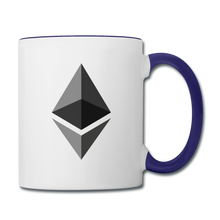 Load image into Gallery viewer, Ethereum Coffee Mug - white/cobalt blue