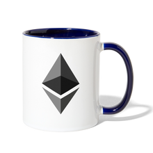 Load image into Gallery viewer, Ethereum Coffee Mug - white/cobalt blue