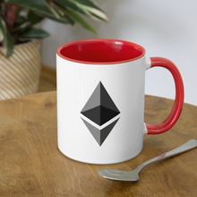 Load image into Gallery viewer, Ethereum Coffee Mug - white/red