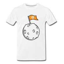 Load image into Gallery viewer, Bitcoin Flag on the Moon Shirt - white