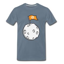 Load image into Gallery viewer, Bitcoin Flag on the Moon Shirt - steel blue