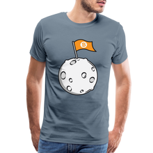 Load image into Gallery viewer, Bitcoin Flag on the Moon Shirt - steel blue