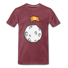 Load image into Gallery viewer, Bitcoin Flag on the Moon Shirt - heather burgundy