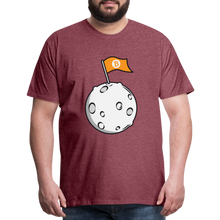 Load image into Gallery viewer, Bitcoin Flag on the Moon Shirt - heather burgundy