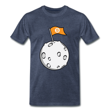 Load image into Gallery viewer, Bitcoin Flag on the Moon Shirt - heather blue