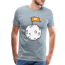 Load image into Gallery viewer, Bitcoin Flag on the Moon Shirt - heather ice blue