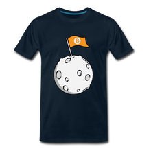 Load image into Gallery viewer, Bitcoin Flag on the Moon Shirt - deep navy