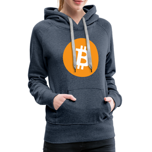 Bitcoin Women’s Hoodie - heather denim