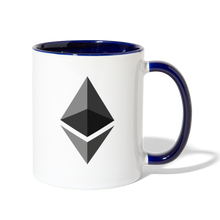 Load image into Gallery viewer, Ethereum Coffee Mug - white/cobalt blue
