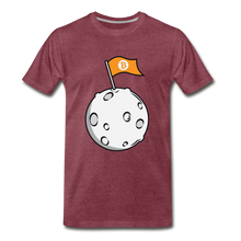 Load image into Gallery viewer, Bitcoin Flag on the Moon Shirt - heather burgundy

